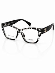 Chanel - 25101 – 55 – Black Textured –  Acetate - Optics – Ladies - Premium