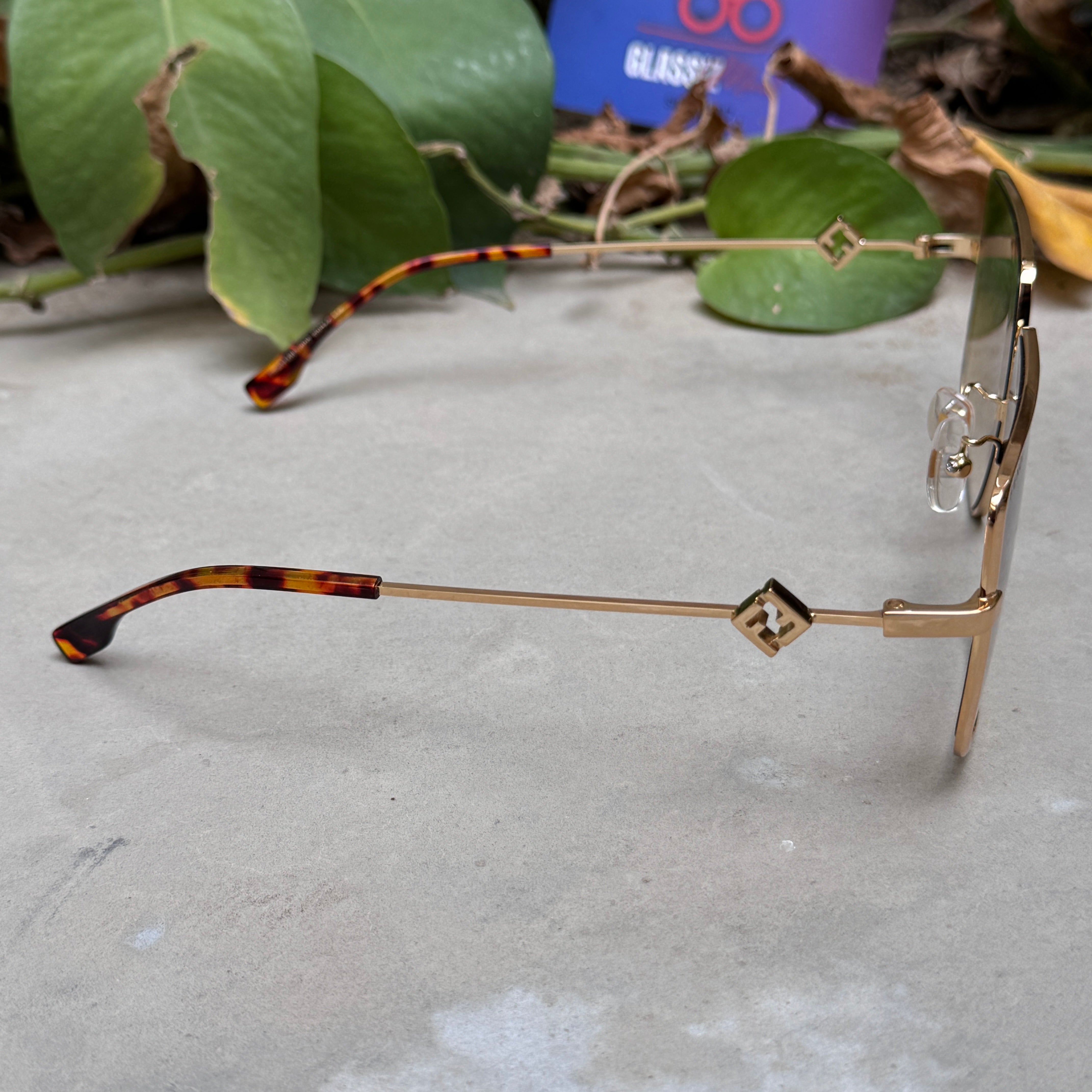 Fendi  – 4014 - 59 – Golden Brown Gradient – Metal - Sunglasses – Ladies - Premium