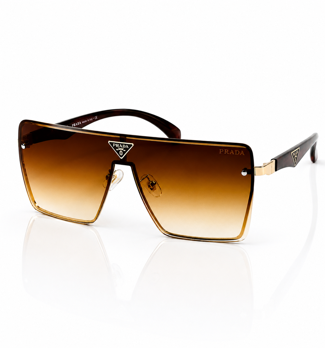 Prada – 23082 – 60 – Golden Brown – Metal – Sunglasses – Unisex