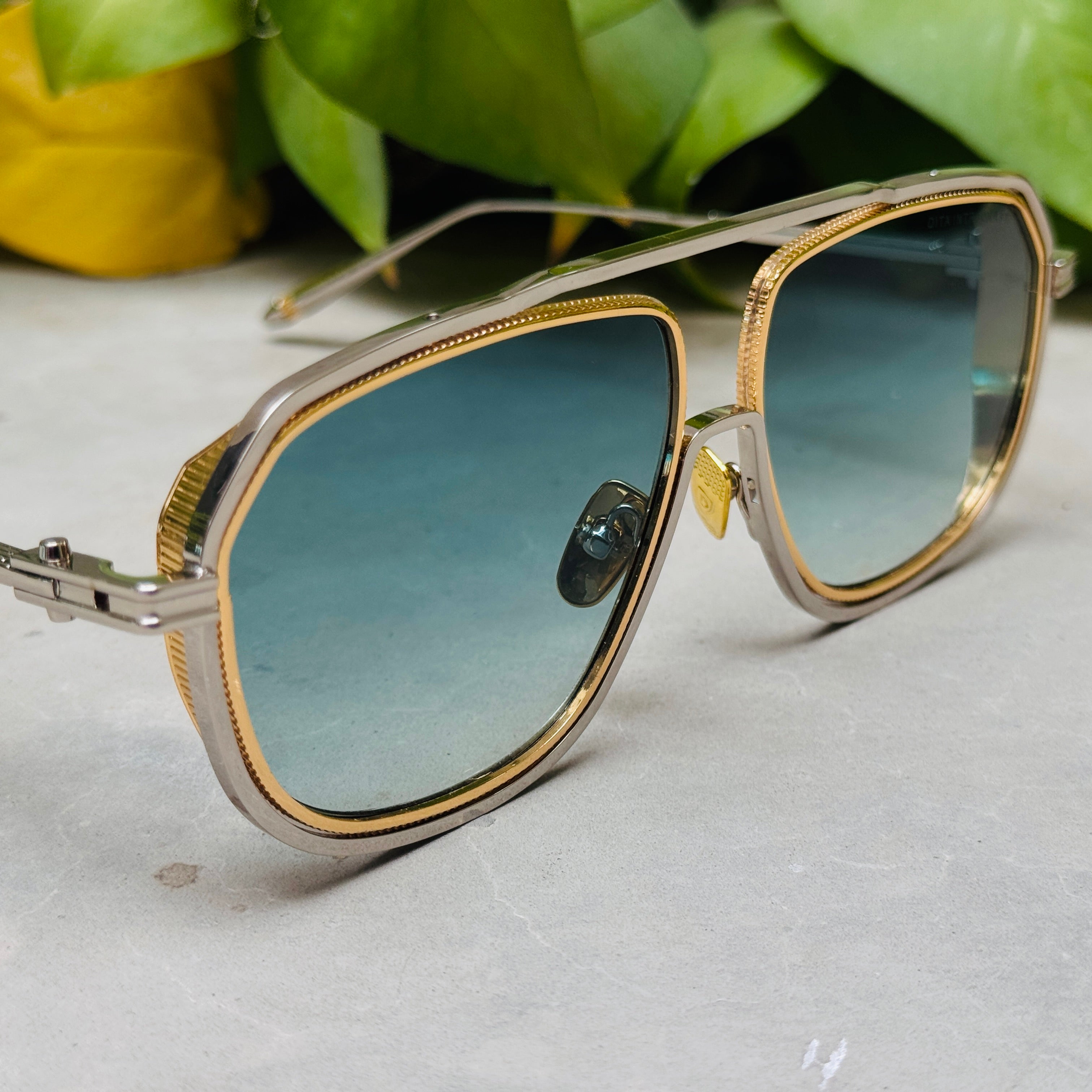 Dita – 164 - 59 –  Silver Blue Gradient - Metal - Sunglasses – Unisex - Premium (Made In Japan)