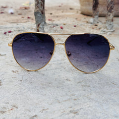 Mont Blanc – 045S - 61 –  Golden Black - Metal - Sunglasses – Unisex - Premium