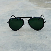 Rayban – 3428 – 58 – Black Green – Metal – Sunglasses – Unisex