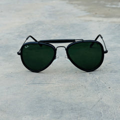 Rayban – 3428 – 58 – Black Green – Metal – Sunglasses – Unisex