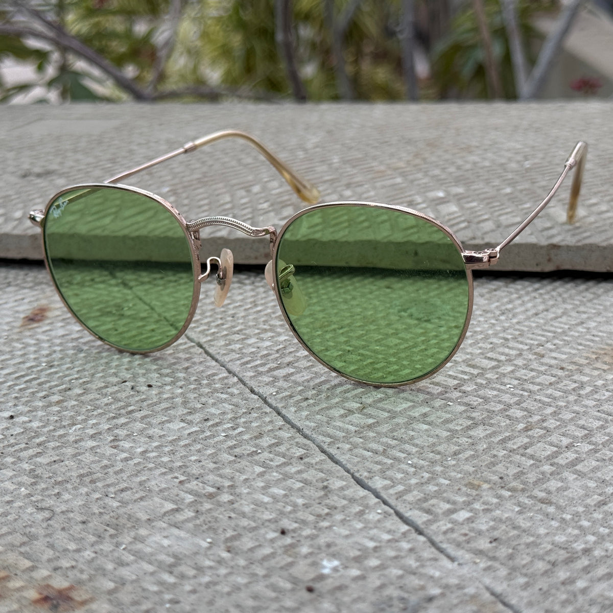 Rayban – 3447 – 50 – Golden Green – Metal – Sunglasses – Unisex - Premium