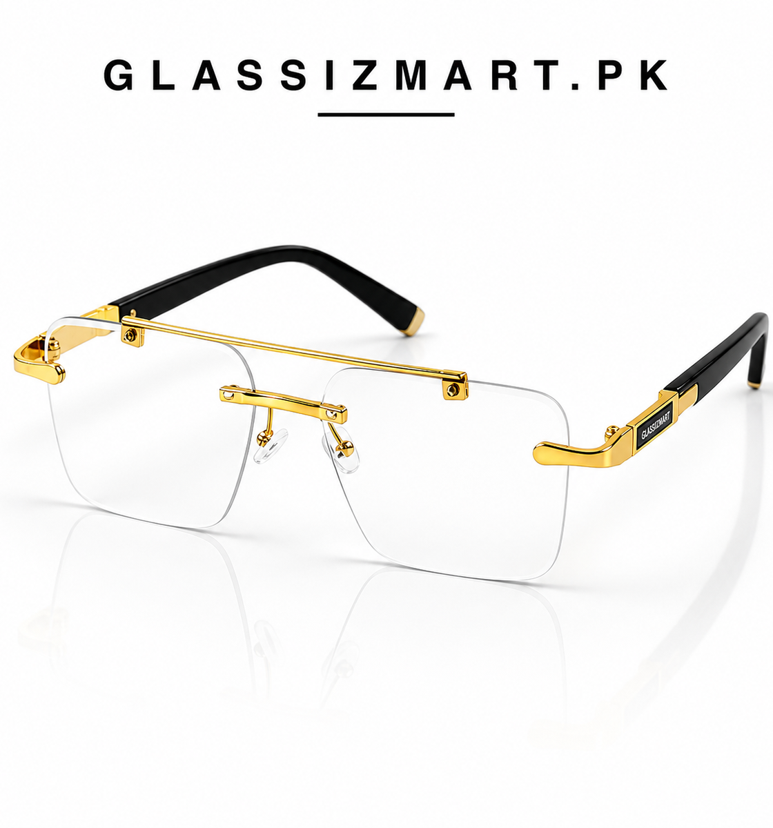 Rimless – 2344 – 53 – Golden –  Metal - Optics – Unisex (Transition)