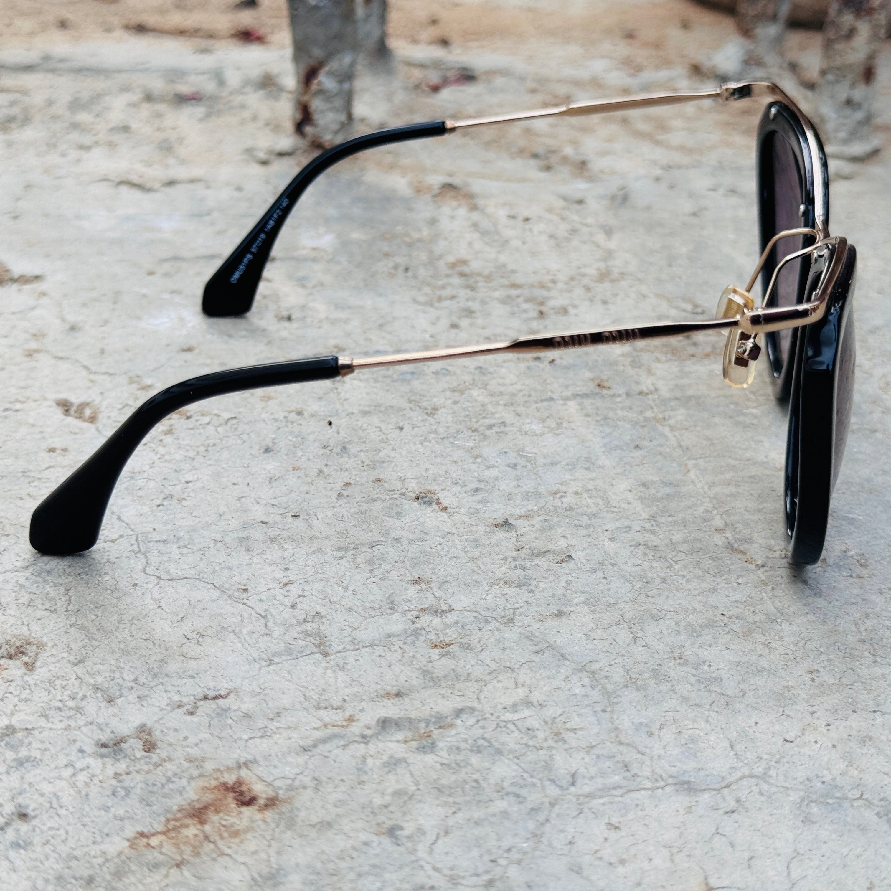 Miu Miu - 51PS - 57 – Golden Black Gradient - Acetate- Metal - Sunglasses – Ladies - Premium