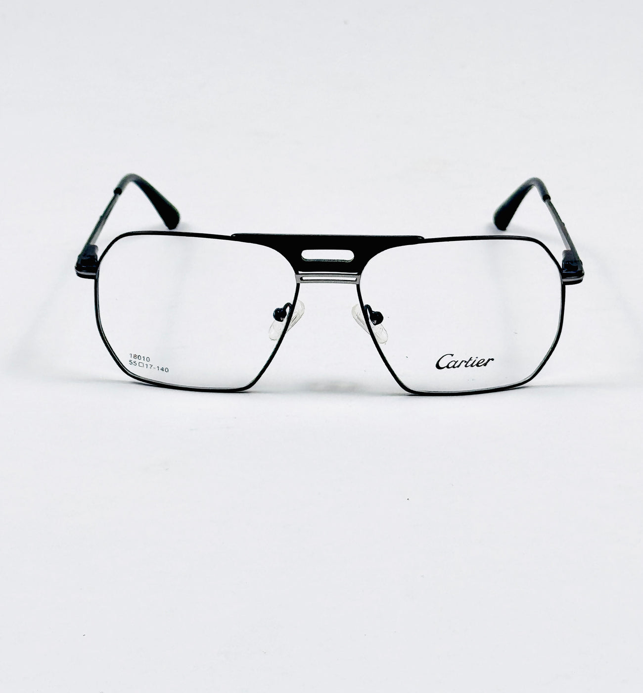 Cartier – 18010 – 55 – Silver Black –  Metal - Optics – Unisex