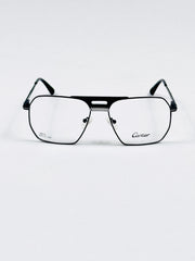 Cartier – 18010 – 55 – Silver Black –  Metal - Optics – Unisex