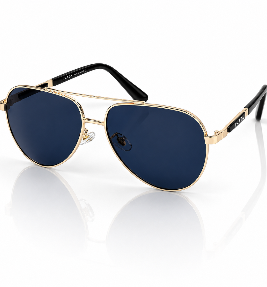 Prada – PR112 - 59 – Golden Black – Metal – Sunglasses