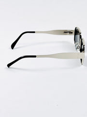 Celine – Triomphe - 55 – Silver Black – Metal – Sunglasses - Unisex