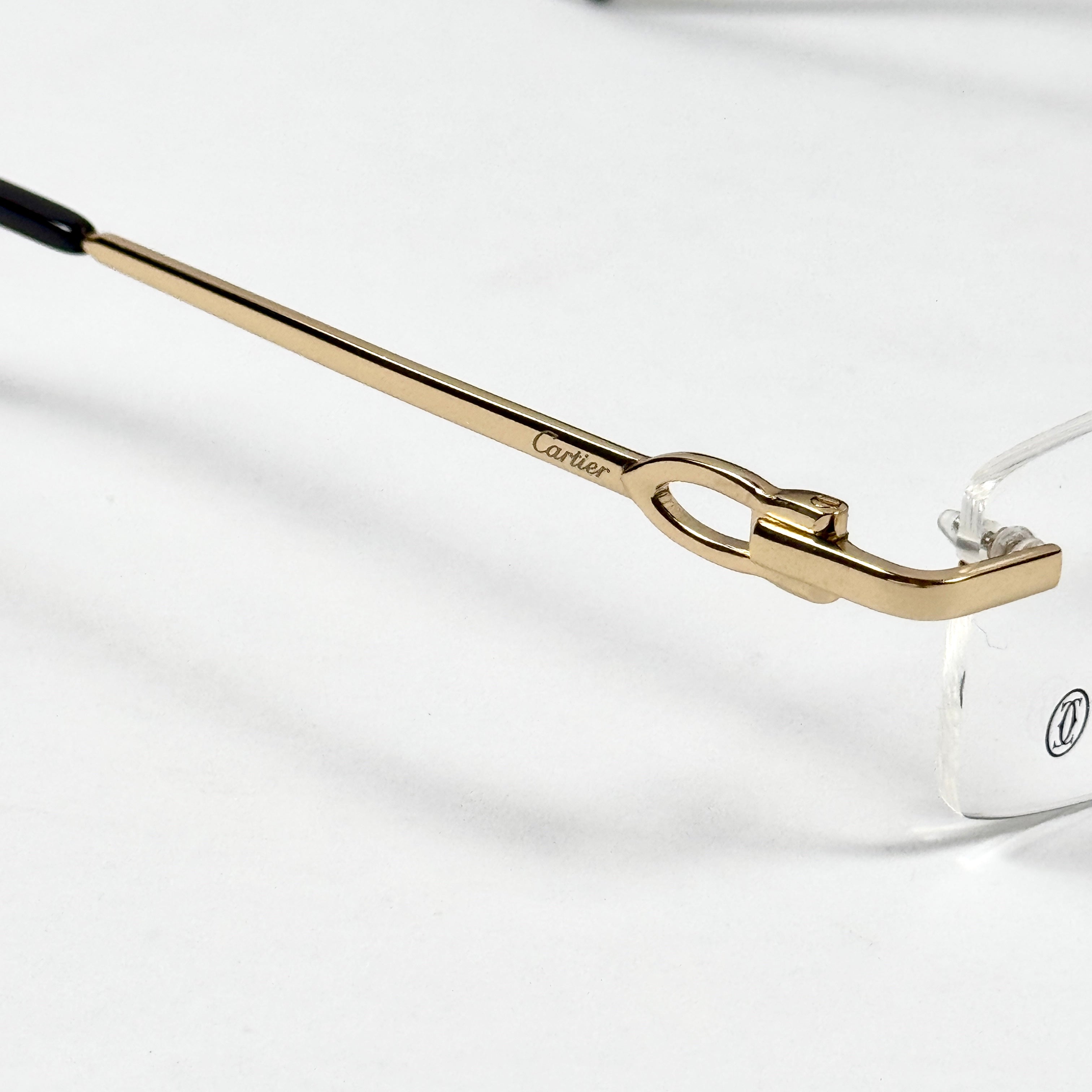 Cartier – 100686 – 55 – Golden – Metal - Optics – Rimless - Unisex - Premium