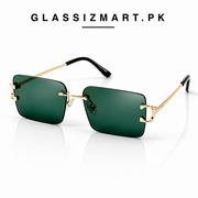 Cartier – 3082 – 62 – Golden Green – Metal - Sunglasses – Rimless - Unisex