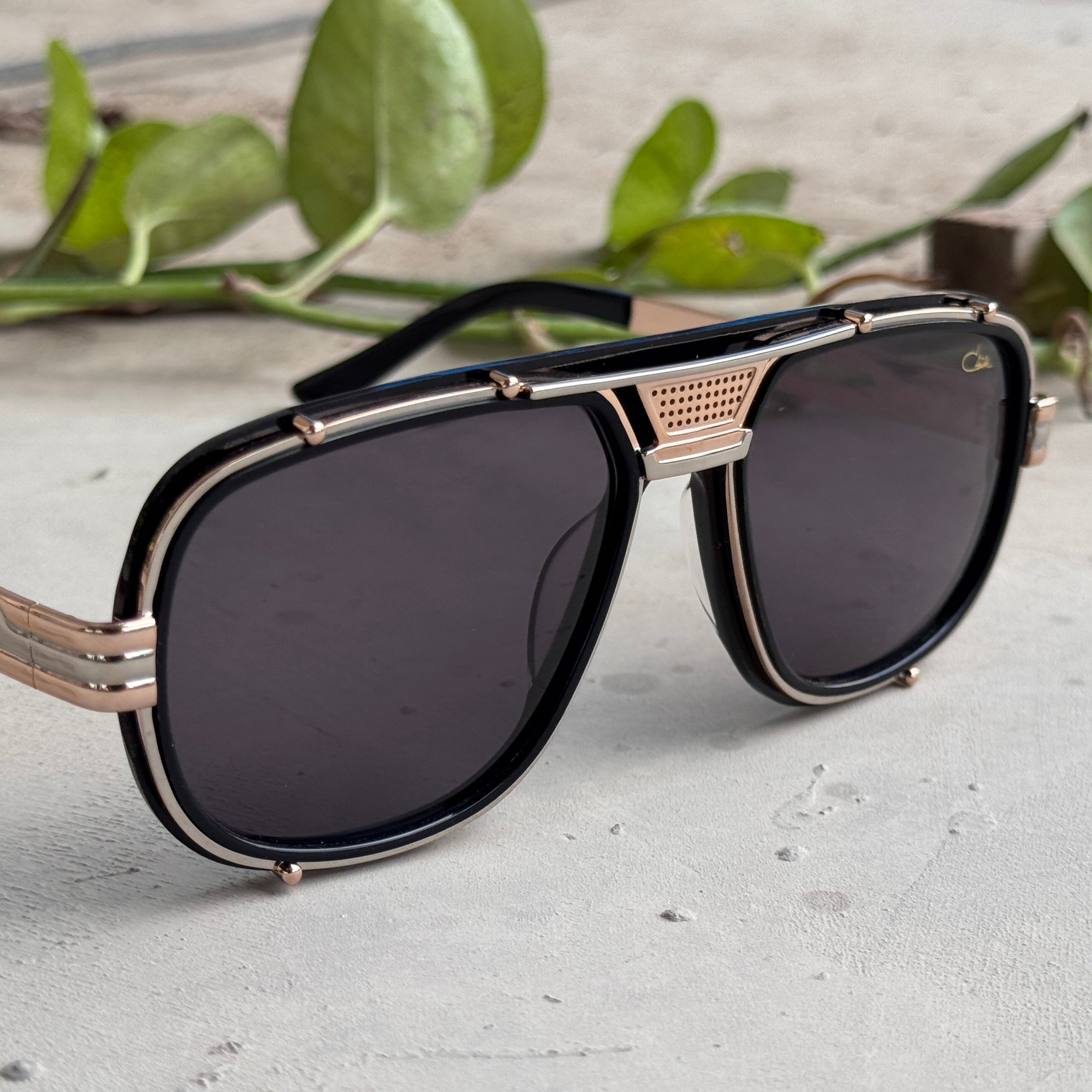 Cazal – 665 - 60 – Golden Black - Metal - Sunglasses – Unisex - Premium