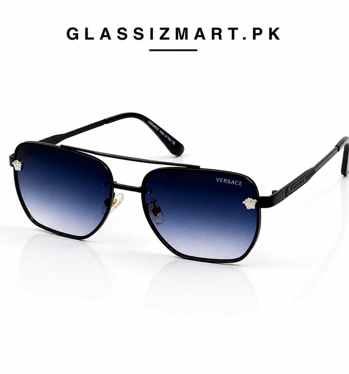Versace – 23119 – 57 – Black Gradient – Metal – Sunglasses – Unisex