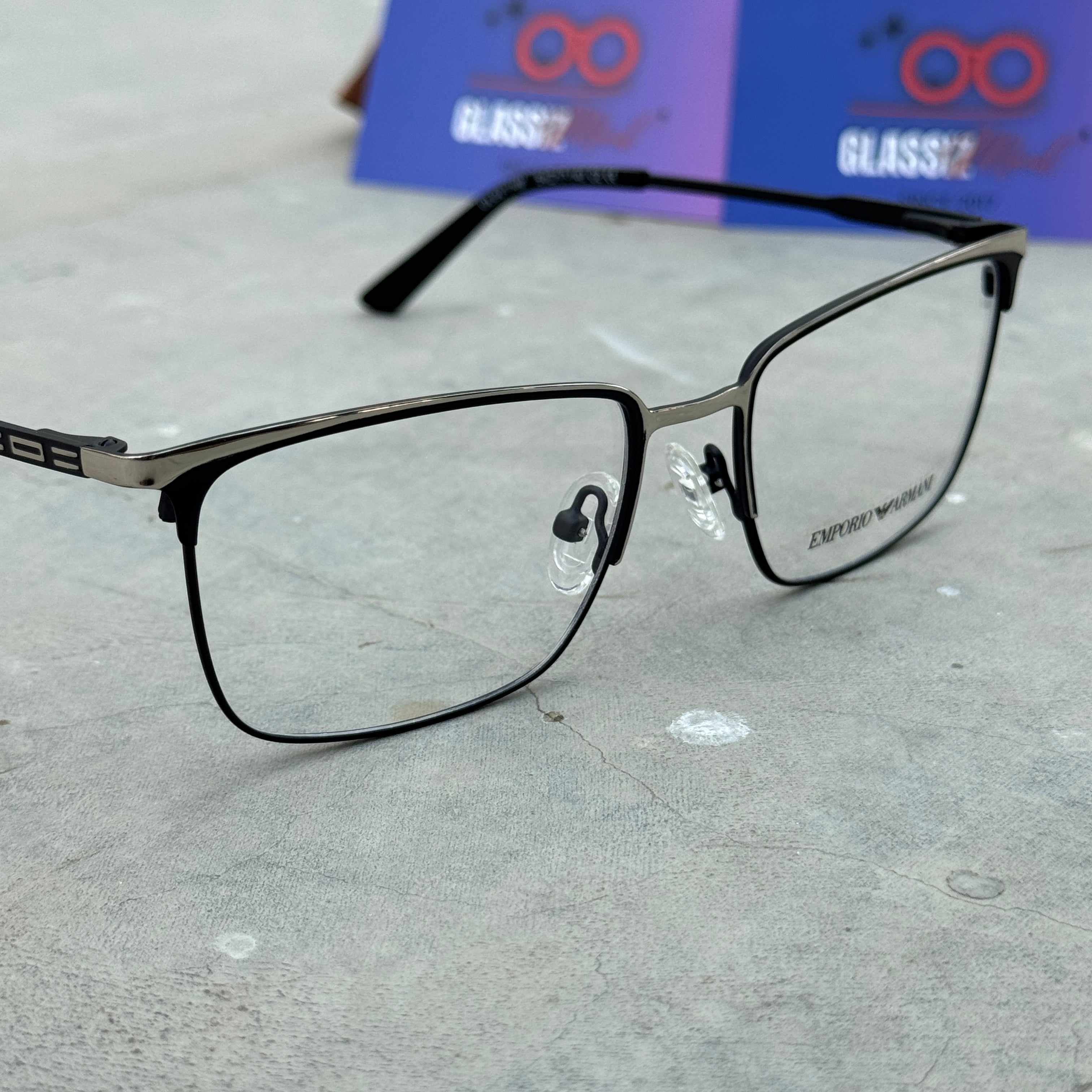 Emporio Armani – 2114 – 54 – Silver Black –  Metal - Optics – Unisex - Premiumm