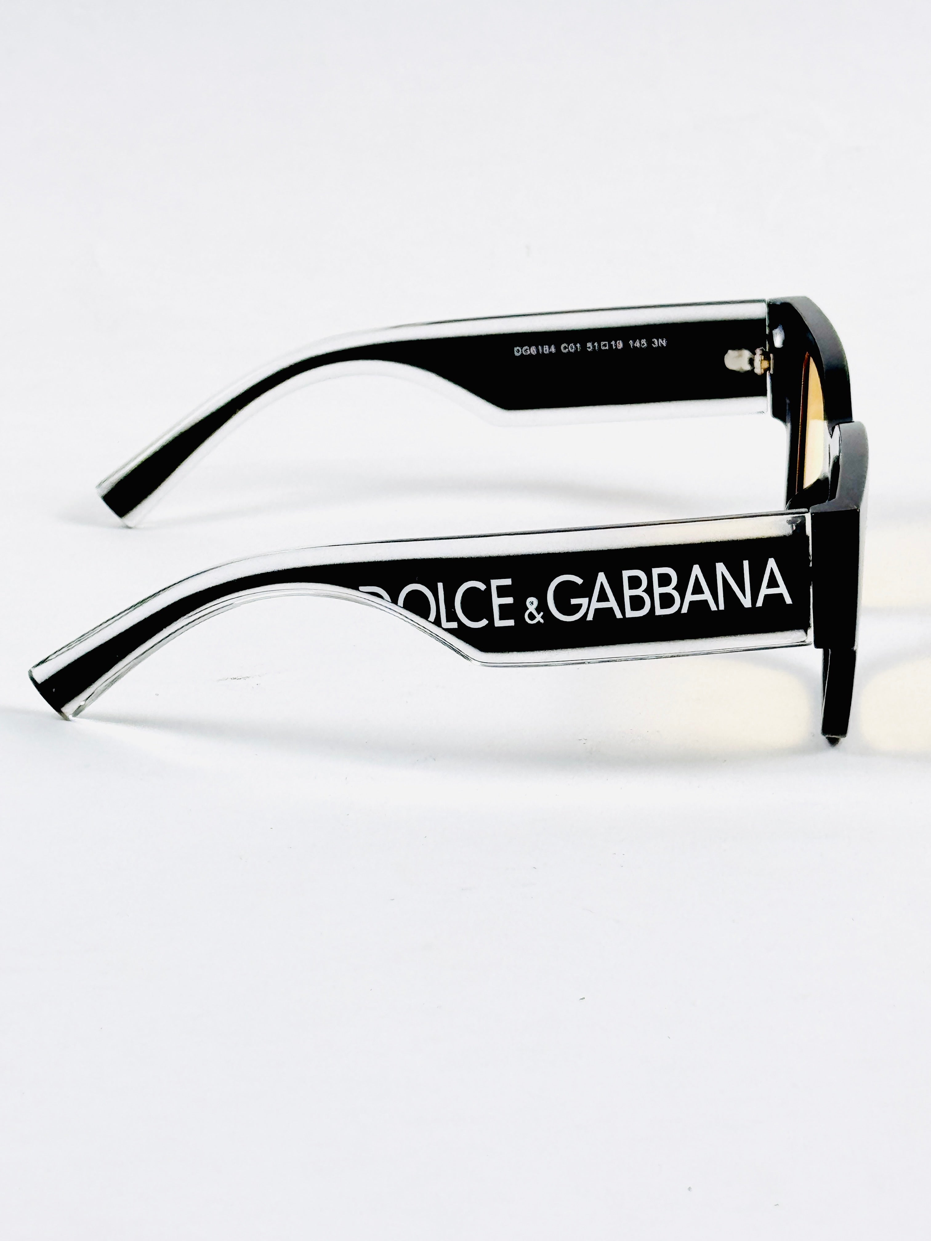 Dolce & Gabbana – 6184 – 51 – Black Yellow – Acetate – Sunglasses – Unisex