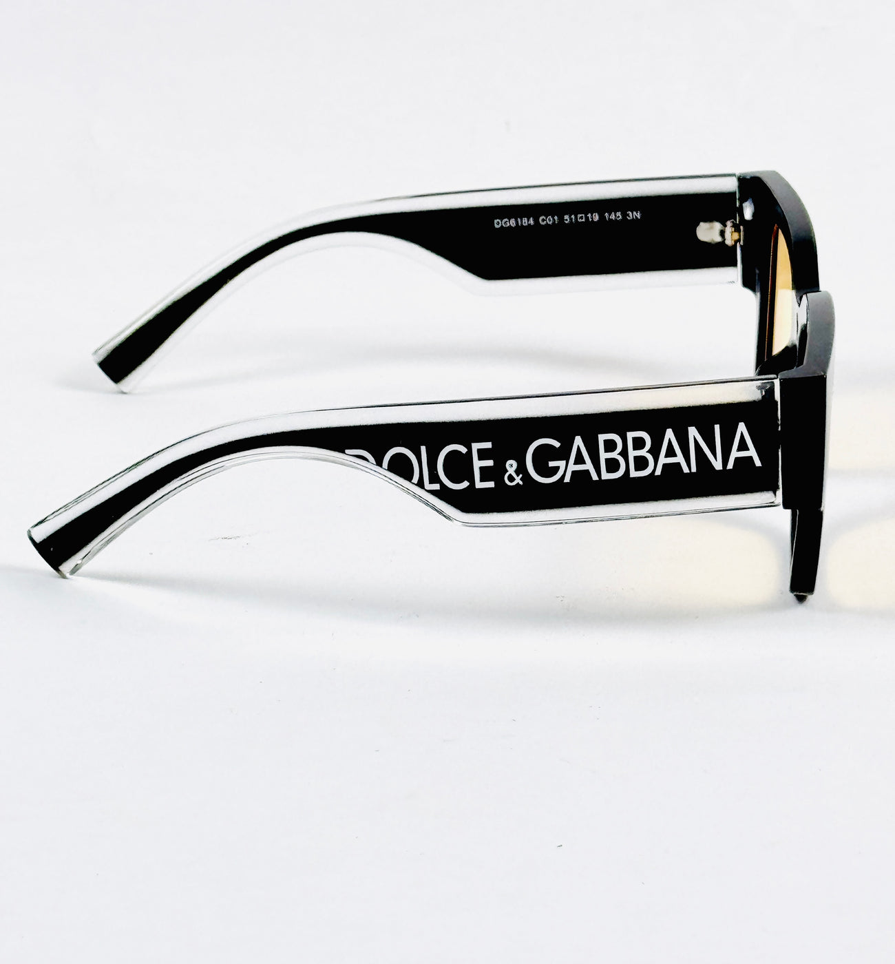 Dolce & Gabbana – 6184 – 51 – Black Yellow – Acetate – Sunglasses – Unisex