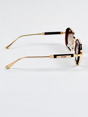 Cartier – 23584 – 56 – Golden Brown – Metal – Sunglasses – Unisex