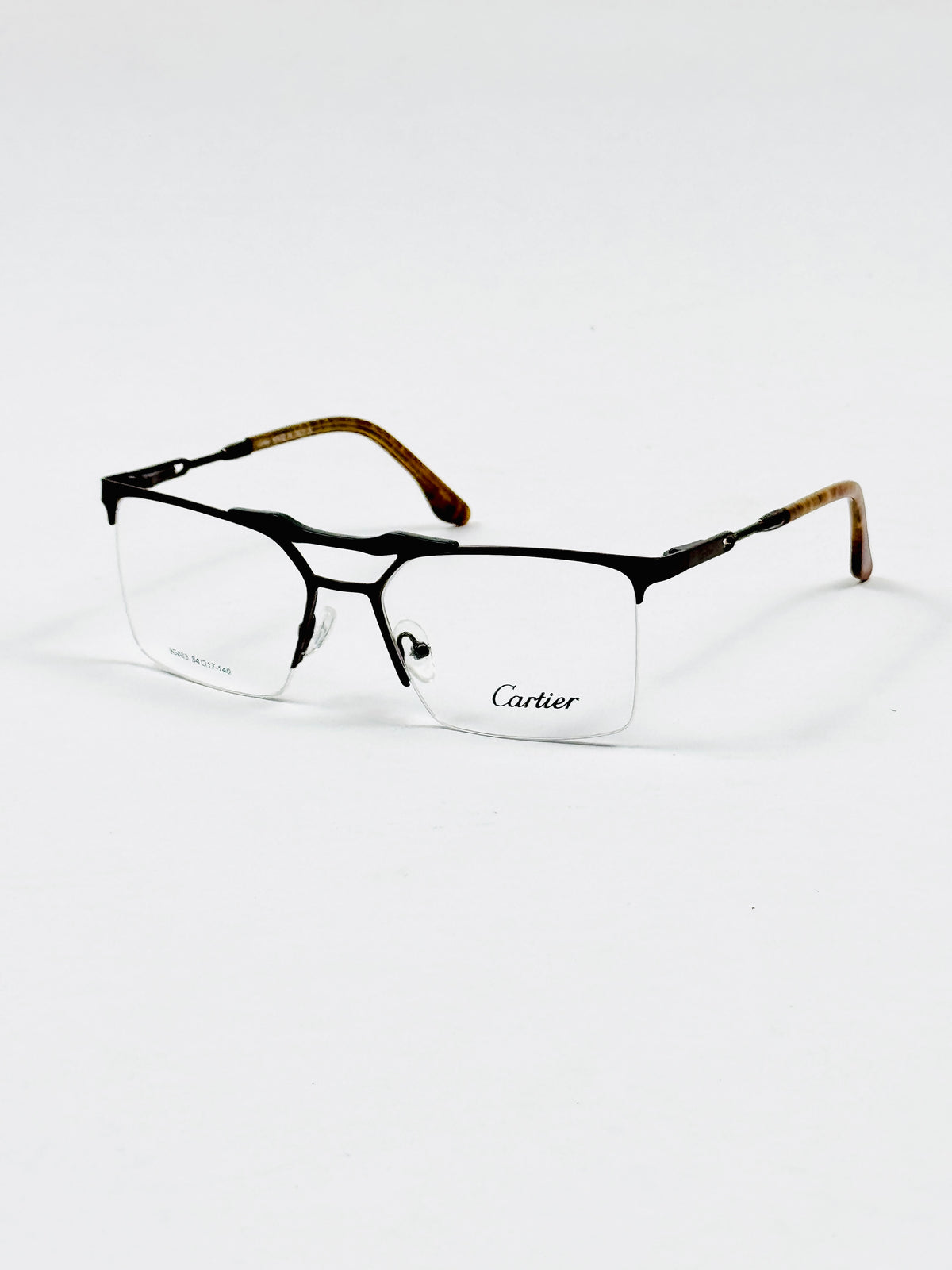 Cartier – 90403 – 54 – Brown –  Metal - Optics – Unisex