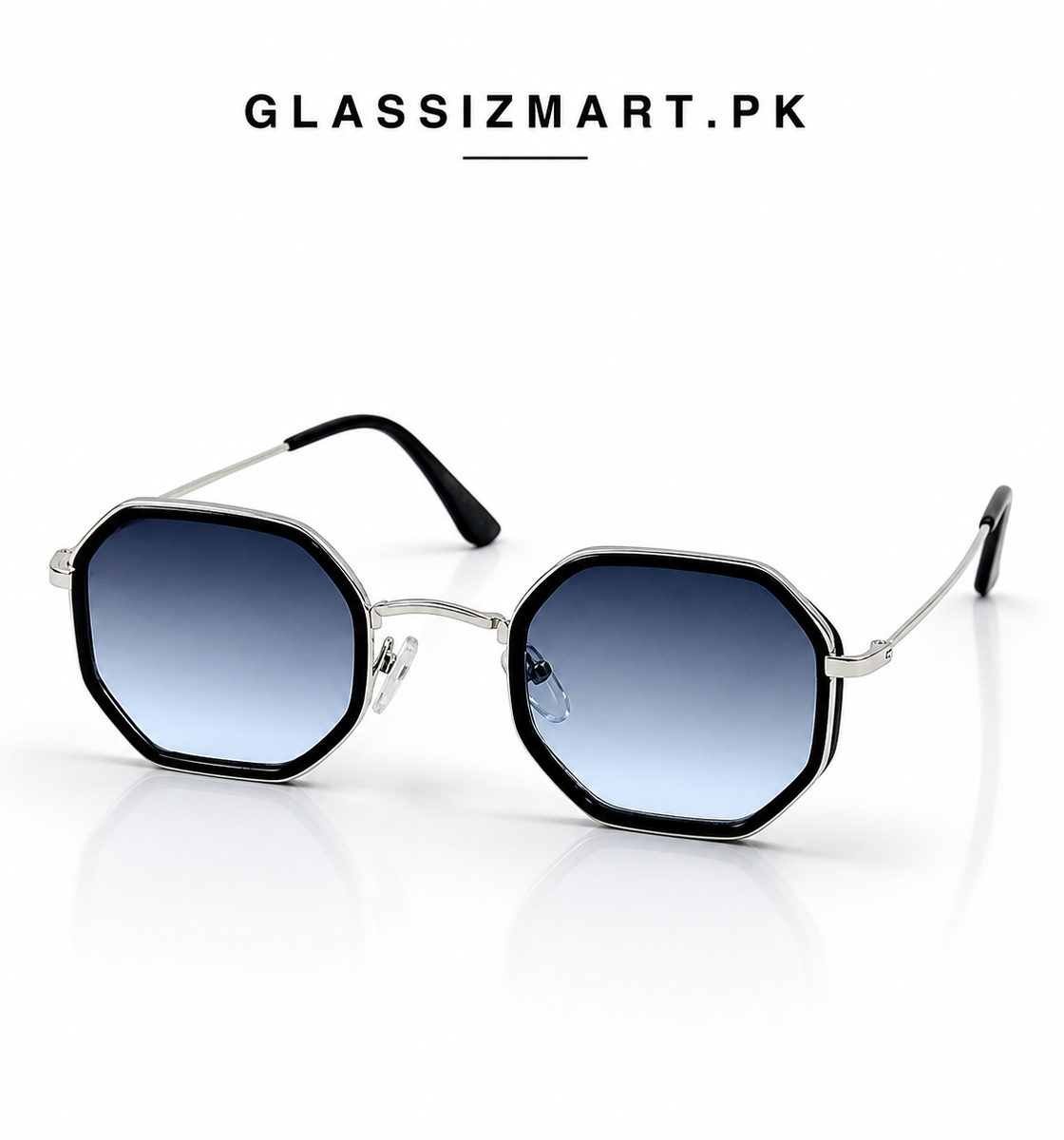 Police – 19106 – 58 – Silver Blue Gradient – Metal – Sunglasses – Unisex