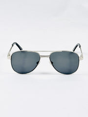 Cartier – 0425 - 59 – Silver Black - Metal - Sunglasses – Unisex - Premium