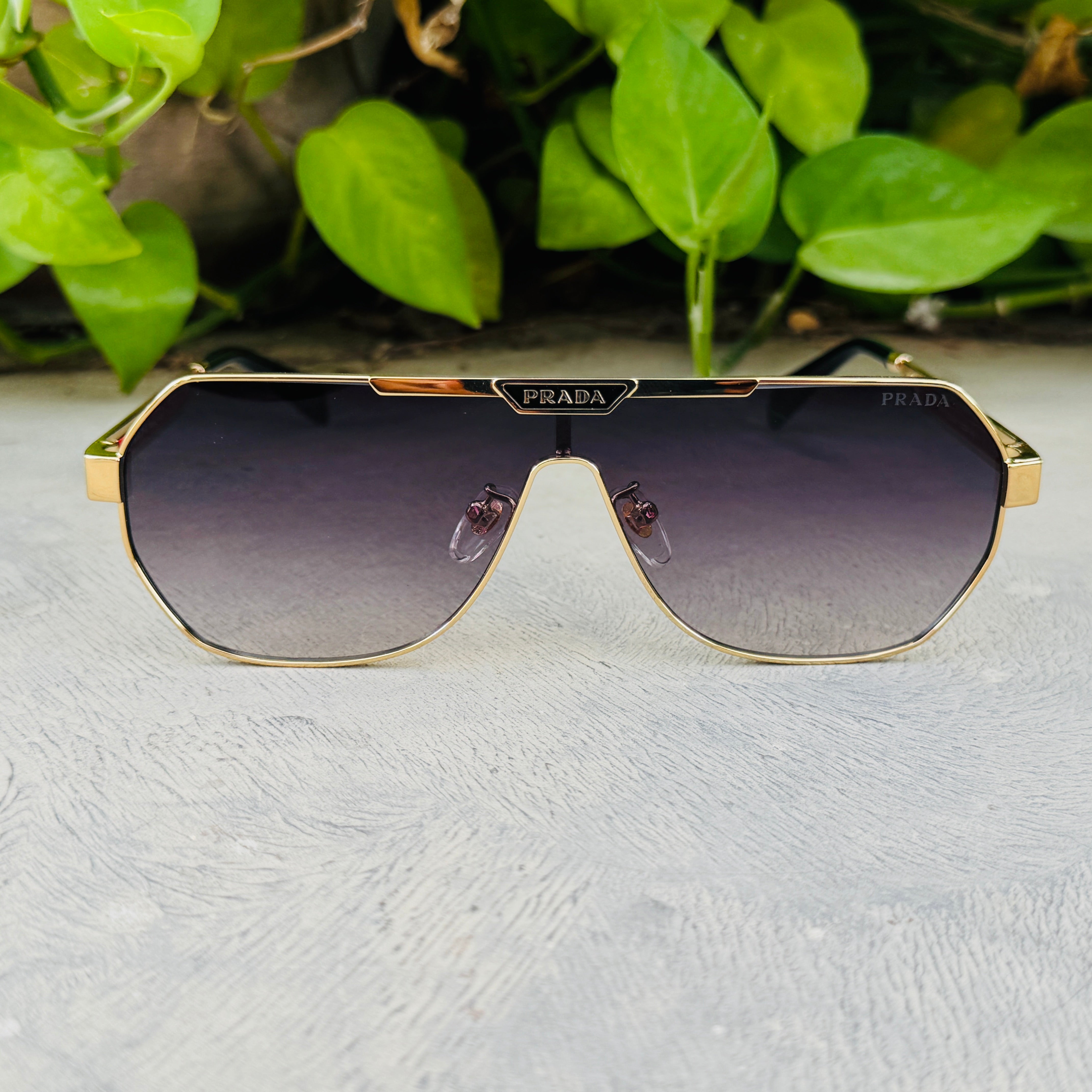Prada – 71ZS - 132 – Golden Black – Metal - Sunglasses – Unisex - Premium