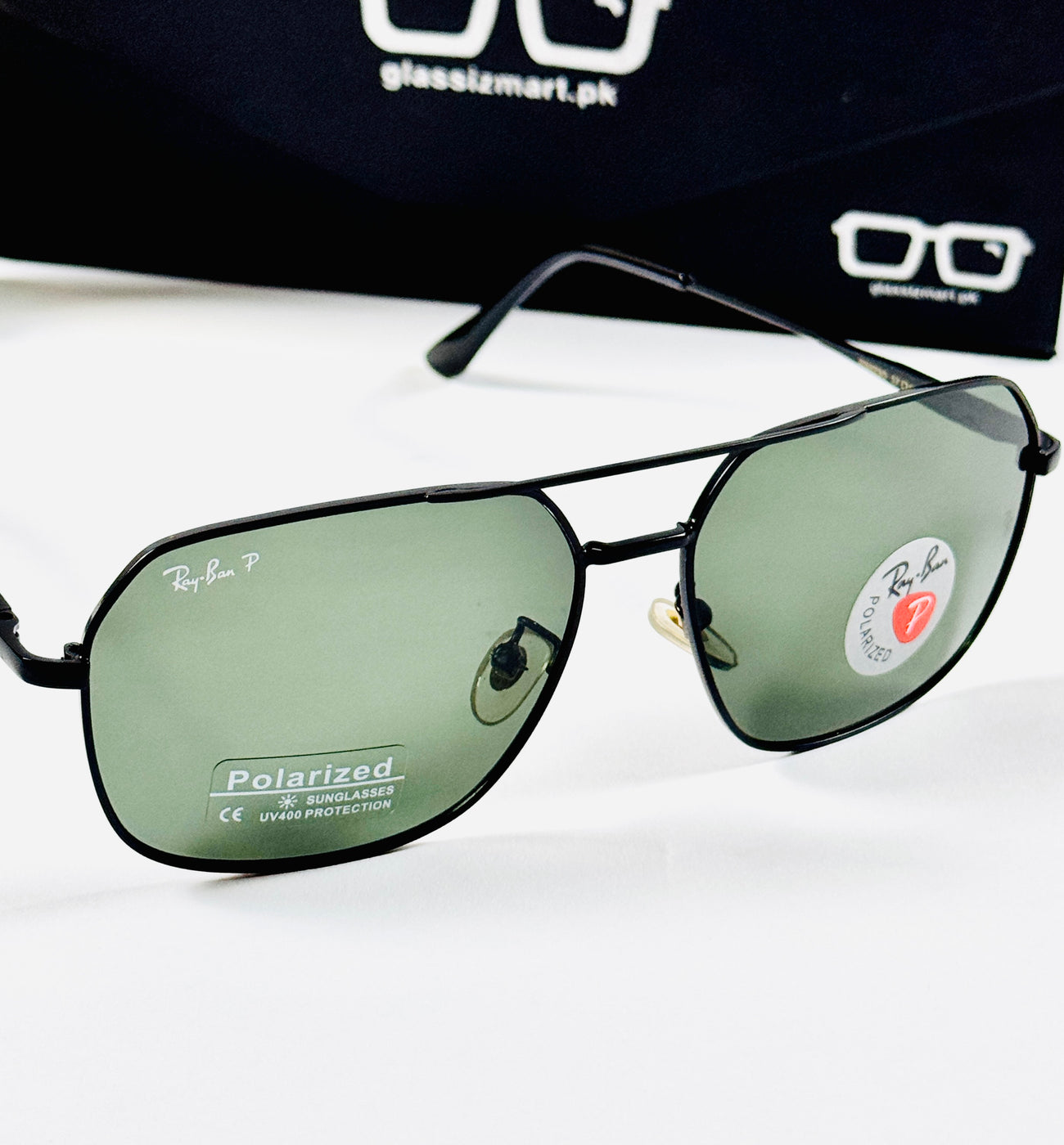 Rayban – 8230 – 57 – Black Green – Metal – Sunglasses – Unisex