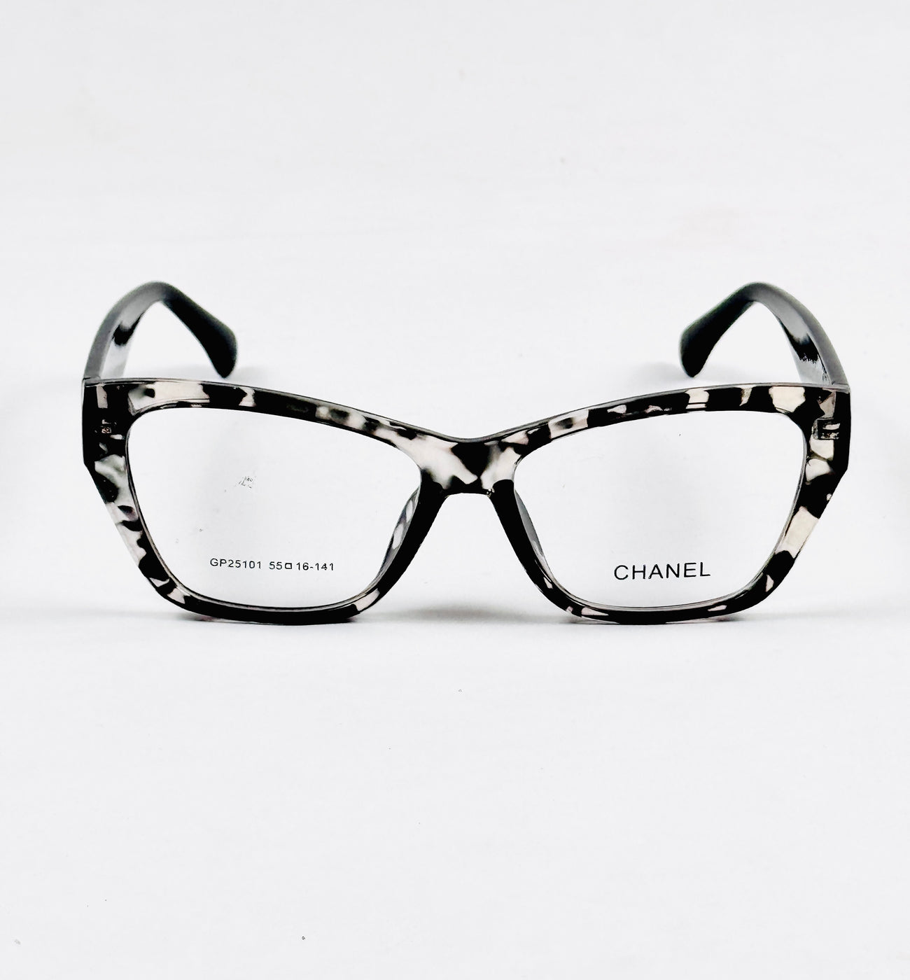 Chanel - 25101 – 55 – Black Textured –  Acetate - Optics – Ladies - Premium