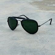 Rayban – 3428 – 58 – Black Green – Metal – Sunglasses – Unisex