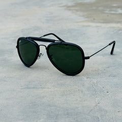 Rayban – 3428 – 58 – Black Green – Metal – Sunglasses – Unisex