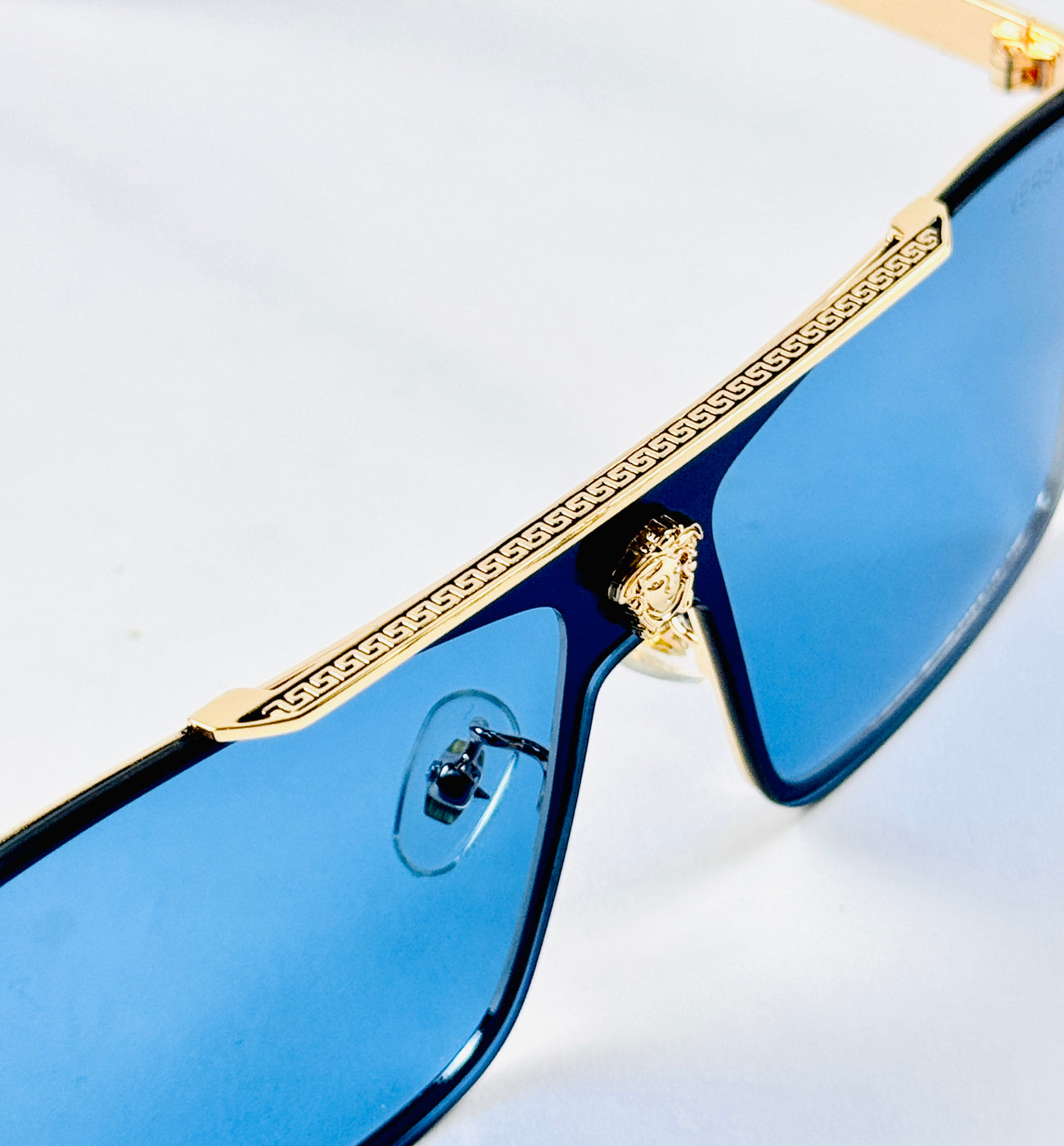 Versace – 22170 – 60 – Golden Blue – Metal – Sunglasses – Unisex
