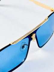 Versace – 22170 – 60 – Golden Blue – Metal – Sunglasses – Unisex
