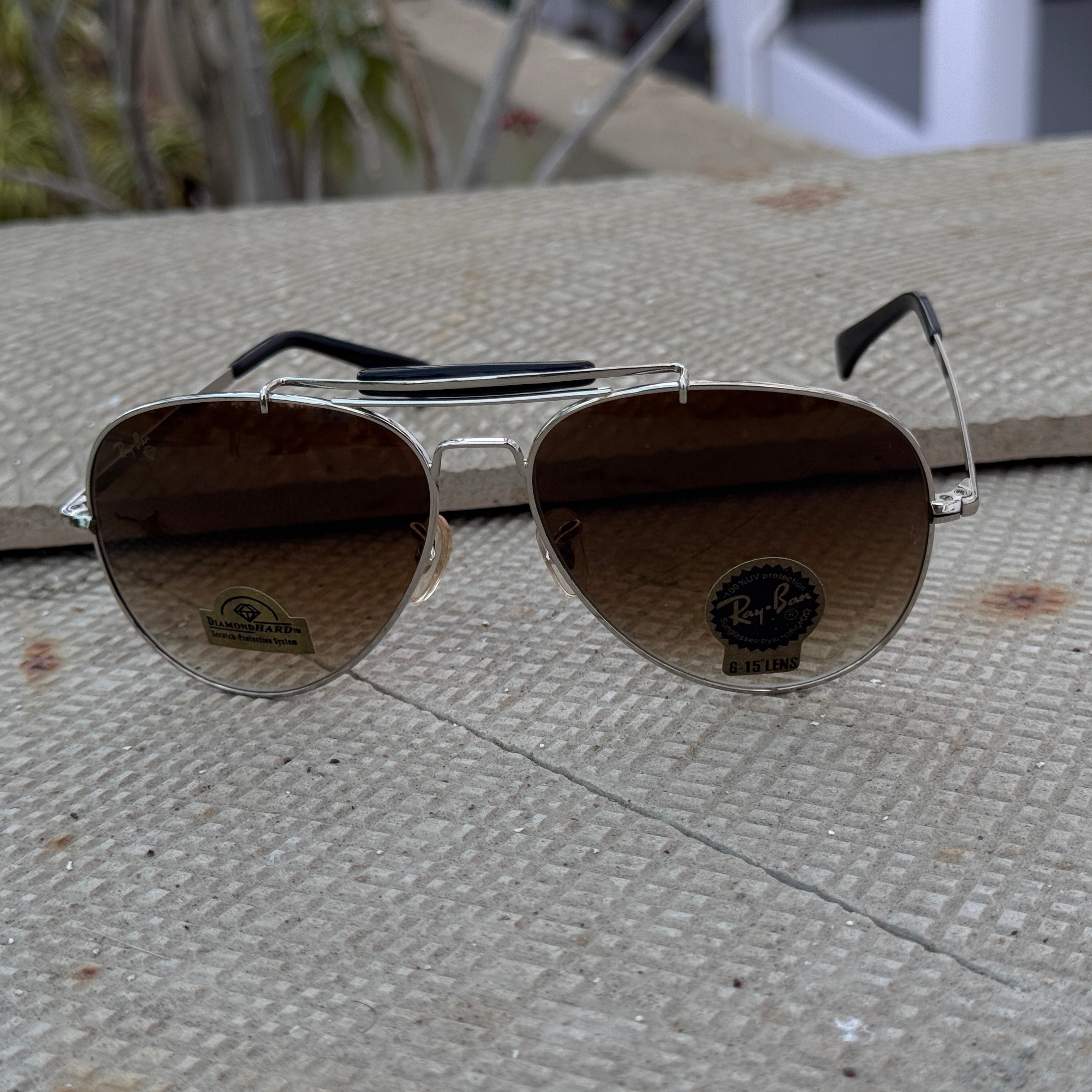 Rayban – 8026 – 62 – Silver Brown Gradient – Metal – Sunglasses – Unisex - Premium