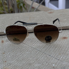 Rayban – 8026 – 62 – Silver Brown Gradient – Metal – Sunglasses – Unisex - Premium