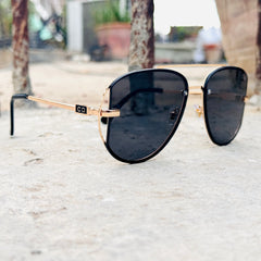 Dior – 50 – Golden Black – Metal – Sunglasses – Ladies