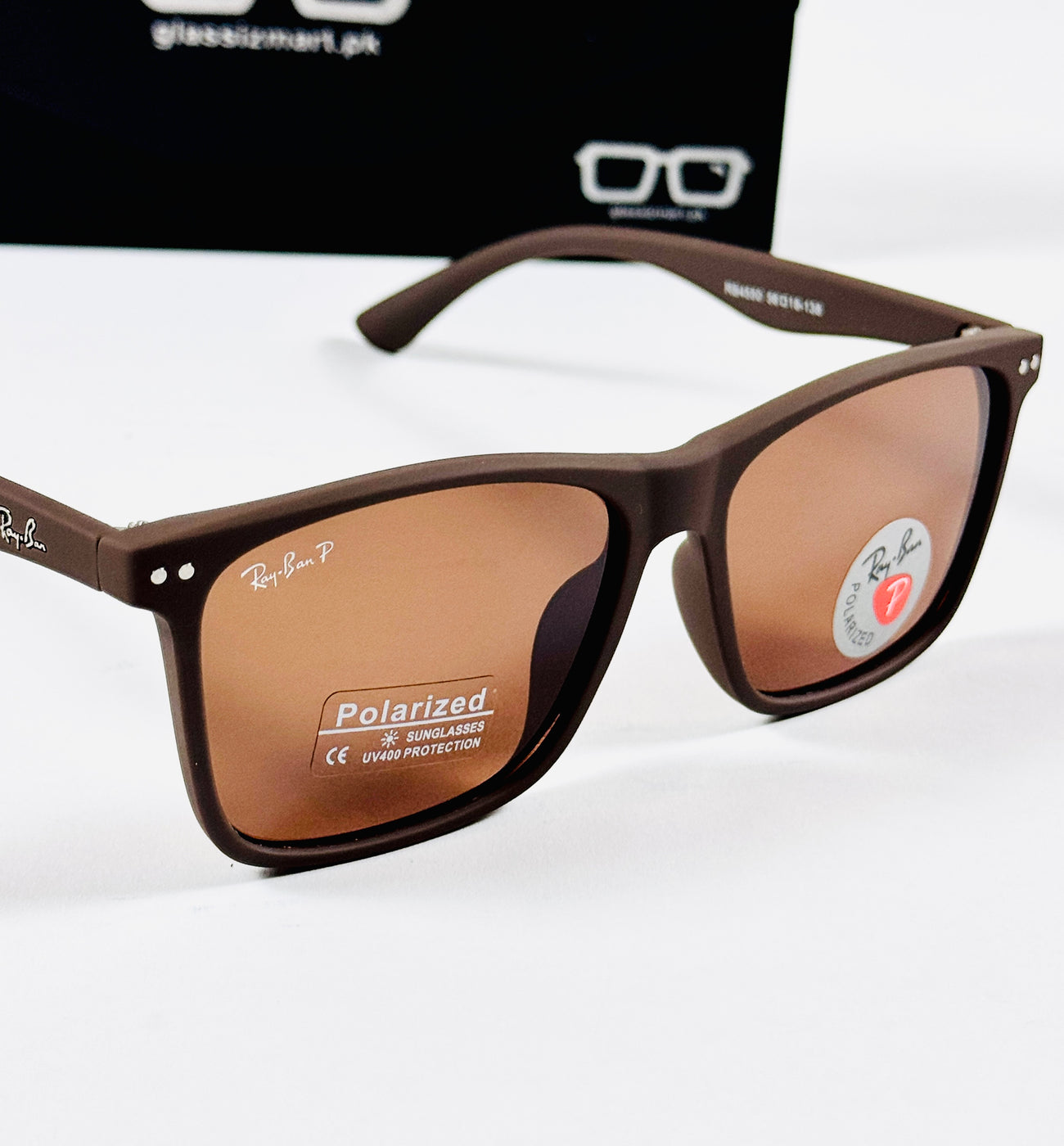 Rayban – 4550 – 56 – Brown – Acetate – Sunglasses – Unisex