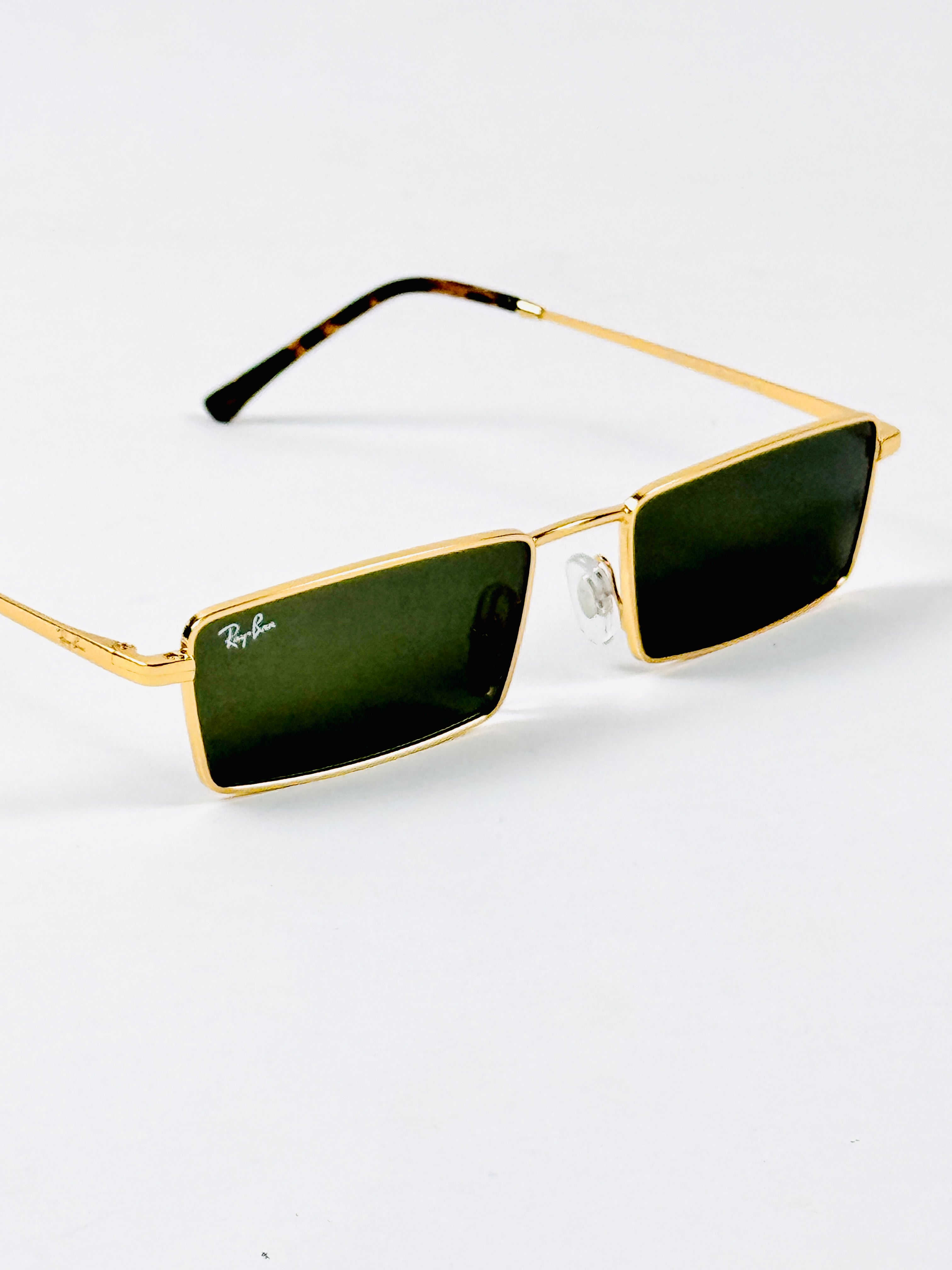 RayBan – 3741 – 56 – Golden Green –  Metal - Sunglasses – Unisex - Premium