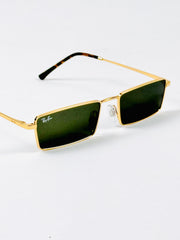 RayBan – 3741 – 56 – Golden Green –  Metal - Sunglasses – Unisex - Premium