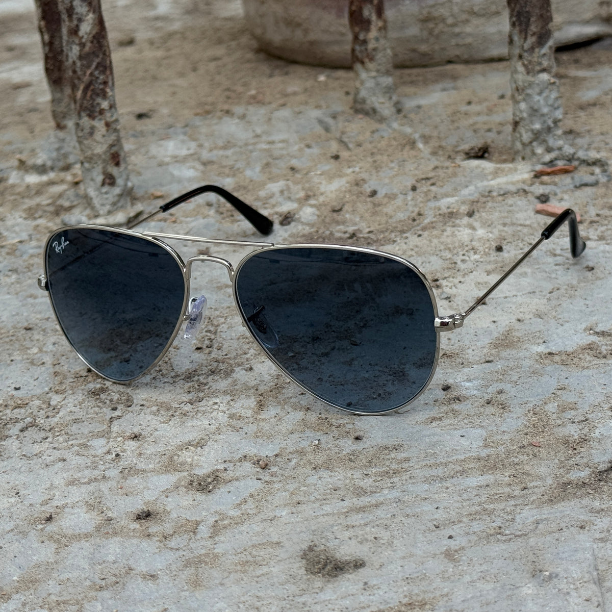 Rayban – 3026 – 62/58 – Silver Blue – Metal – Sunglasses – Unisex - Premium