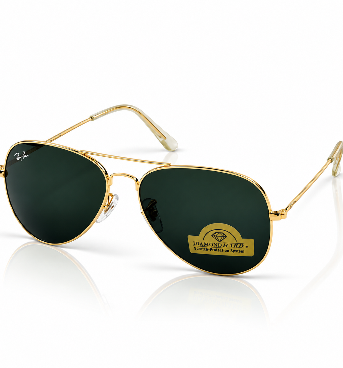 Rayban – 3026 – 62 – Golden Black – Metal – Sunglasses – Unisex