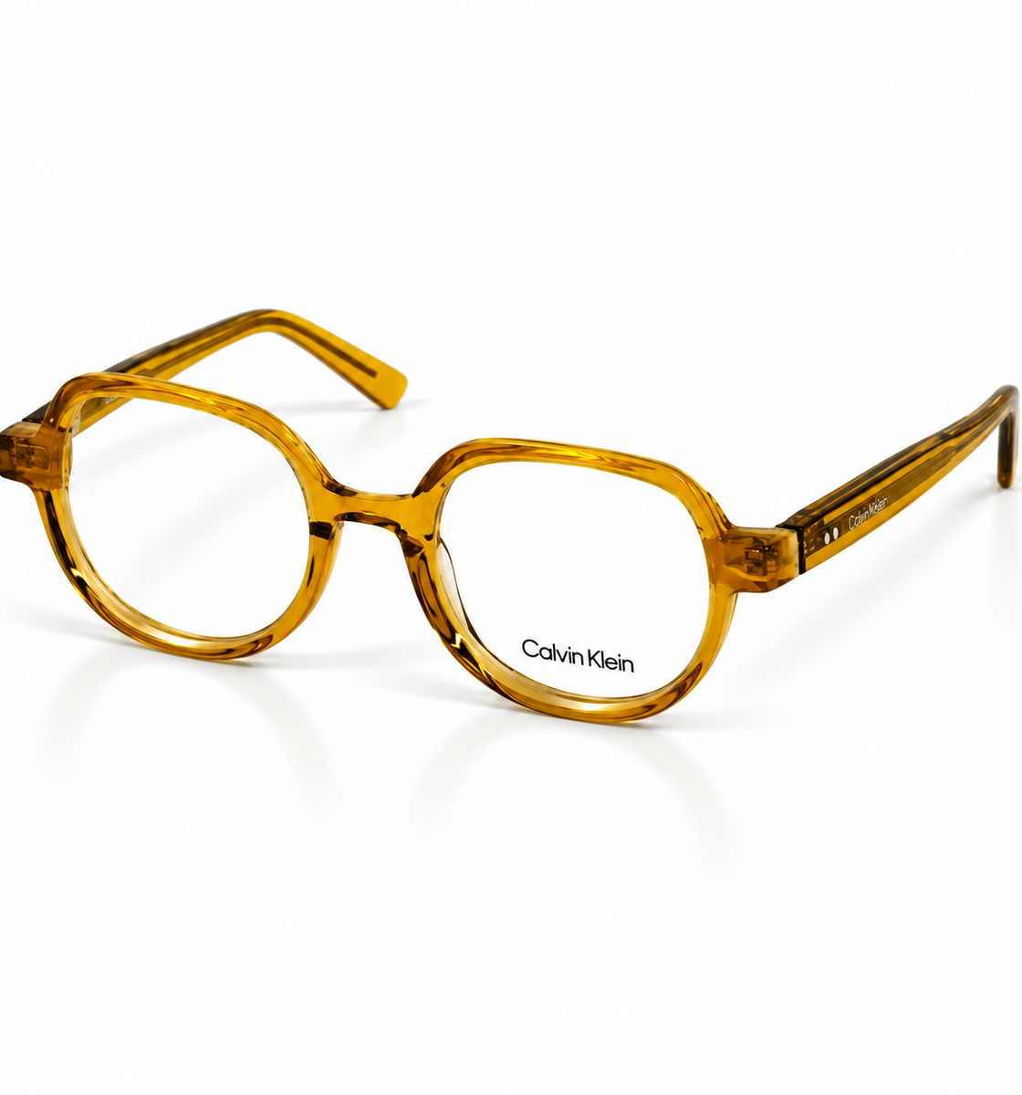 Calvin Klein – 48 – Mustard –  Acetate- Optics – Unisex - Premium