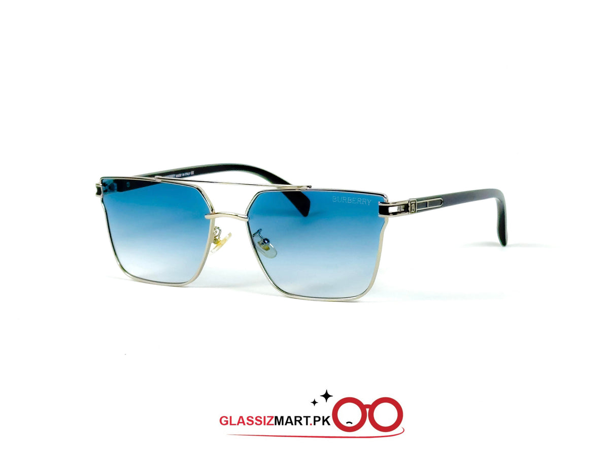 Burberry – 22088 – 64 – Silver Blue – Acetate – Sunglasses – Unisex
