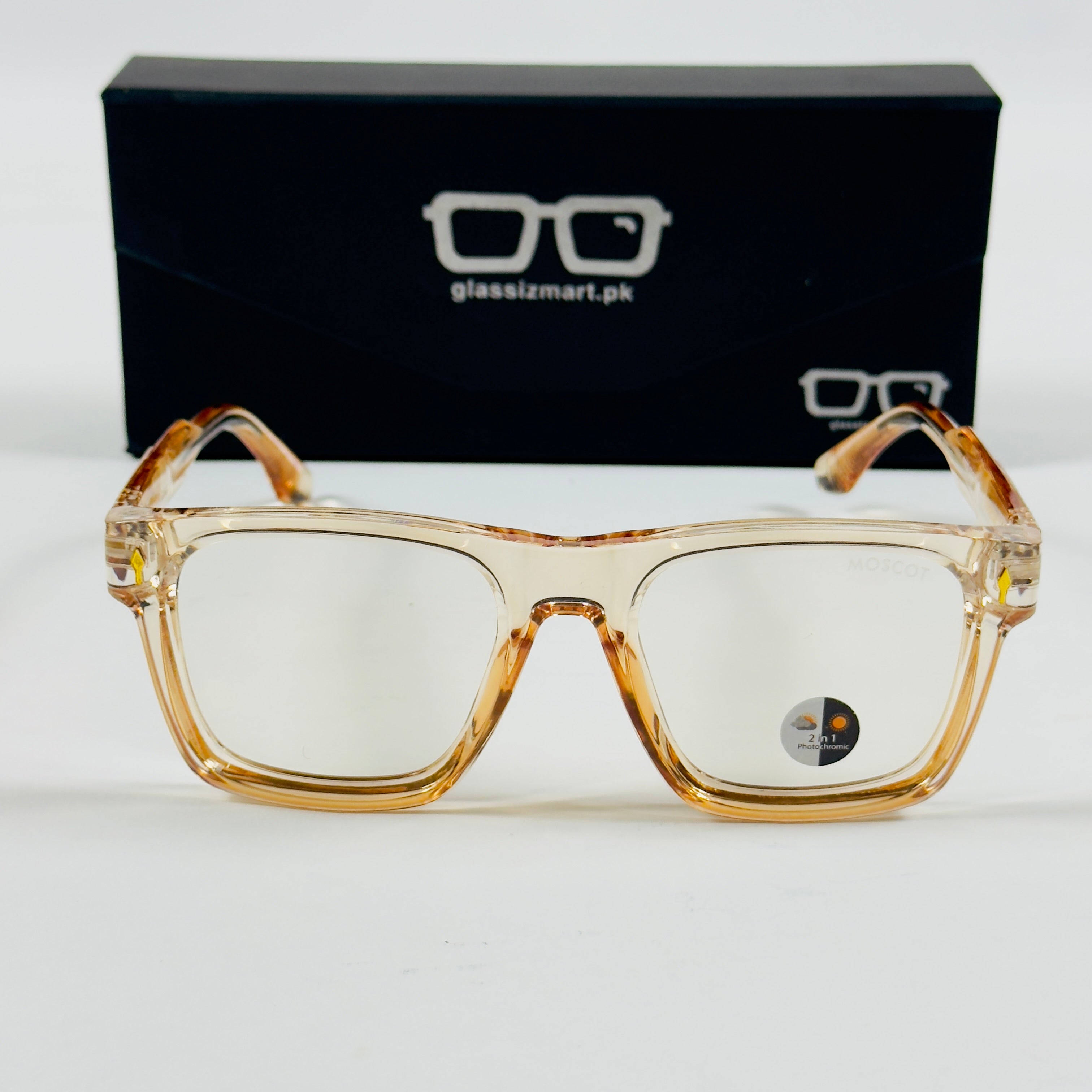 Moscot – P420 - 53 - Transparent Orange – Acetate  – Optics - Unisex (Transition)