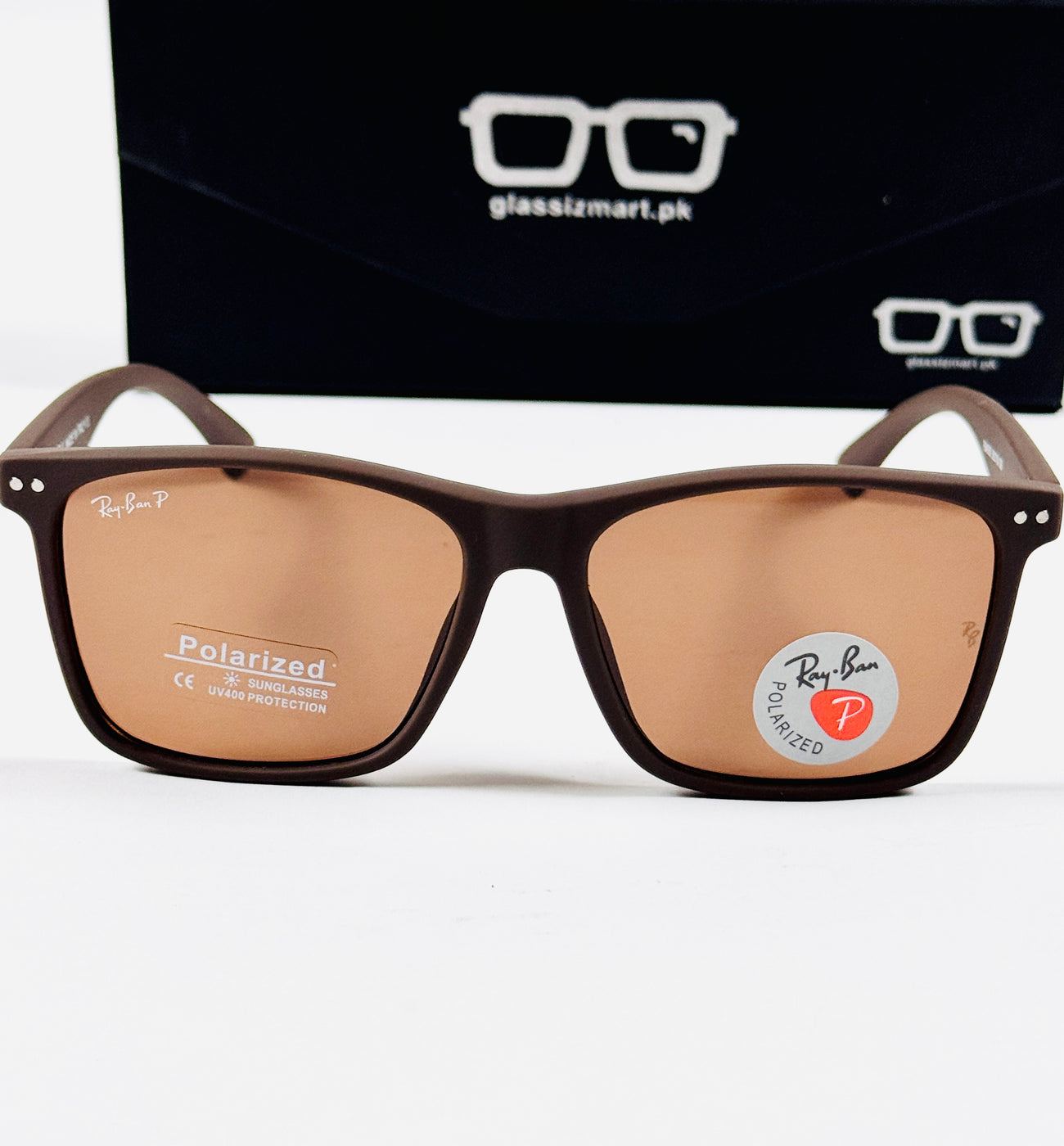 Rayban – 4550 – 56 – Brown – Acetate – Sunglasses – Unisex