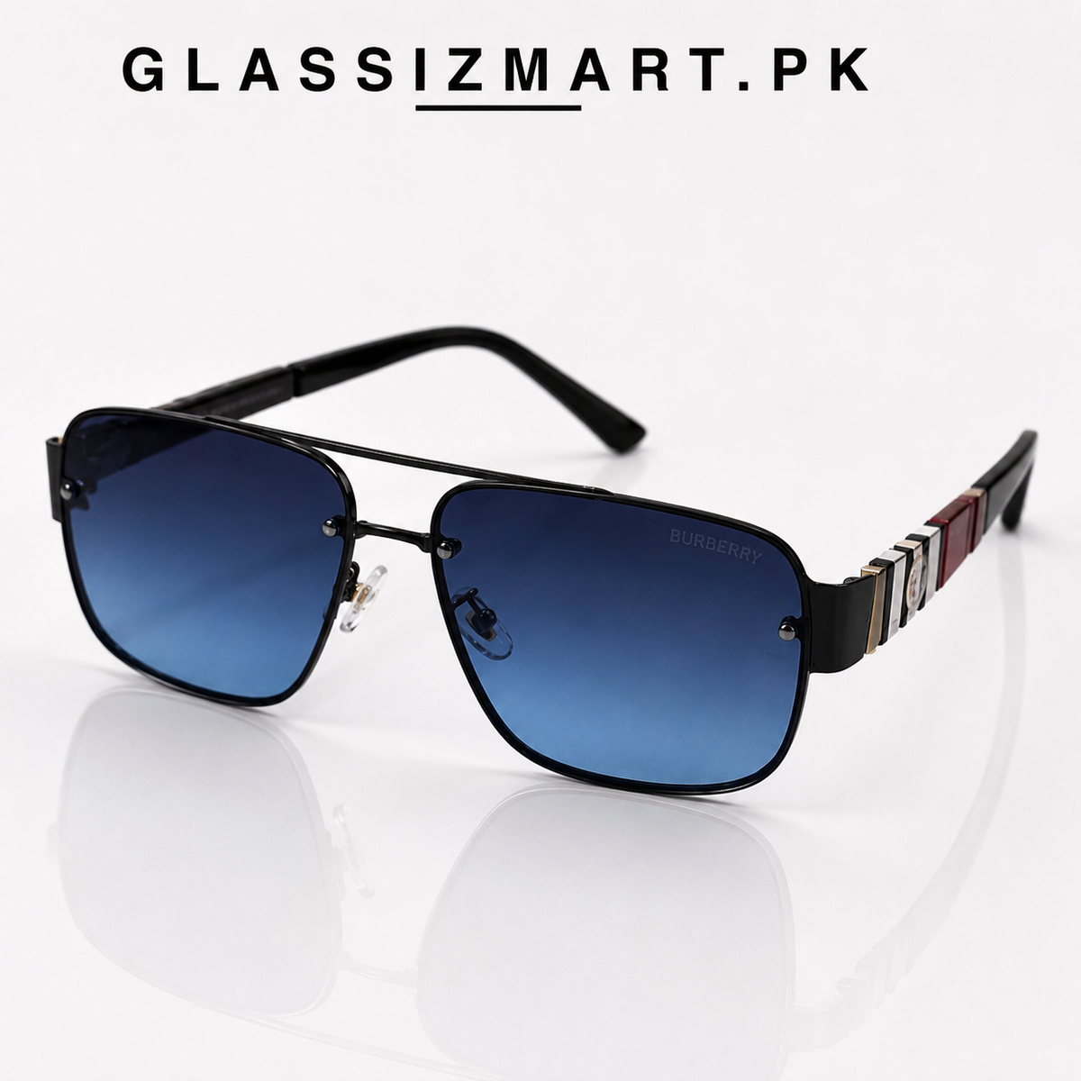 Burberry – 8548 - 62 – Blue – Metal – Sunglasses – Unisex