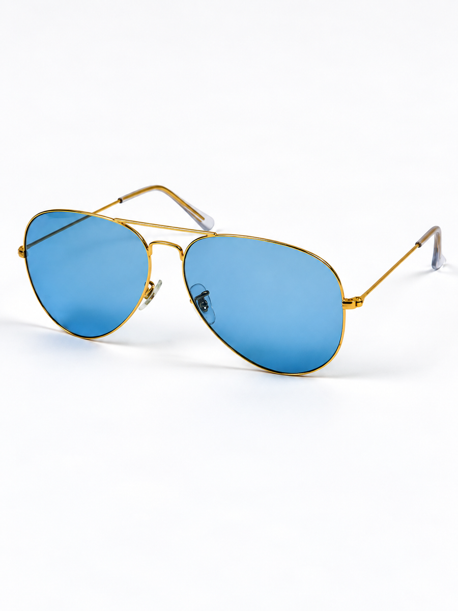 Rayban – 3026 – 62 – Golden Blue – Metal – Sunglasses – Unisex - Premium