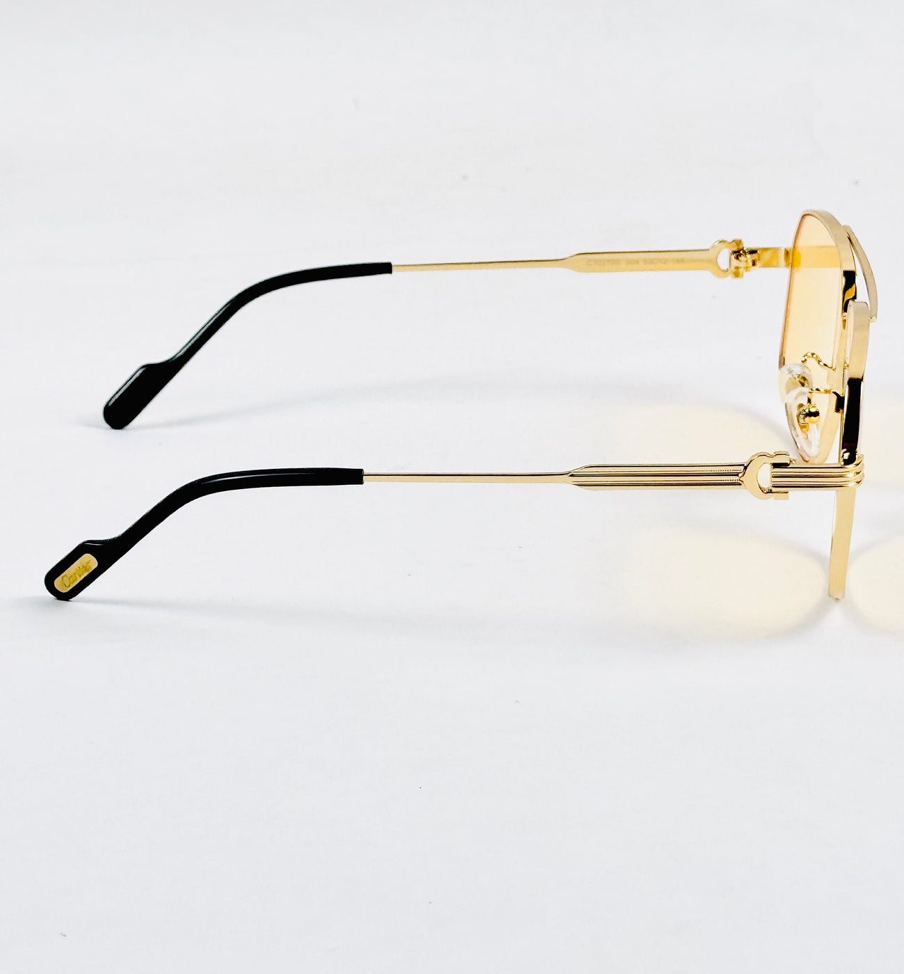 Cartier – 0270 - 60 – Golden Yellow - Metal - Sunglasses – Unisex - Premium