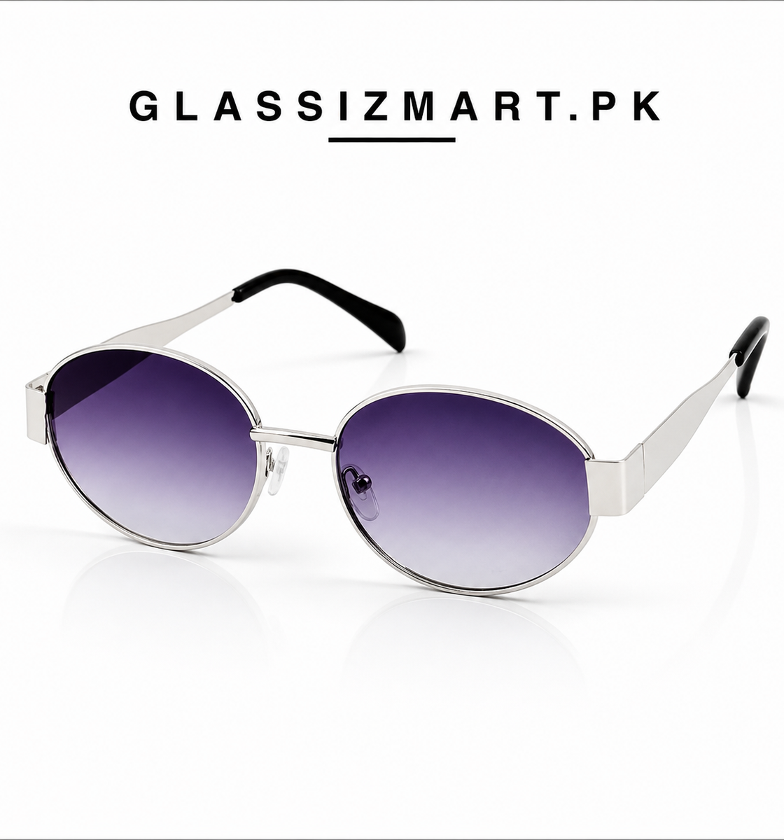 Celine – Triomphe - 55 – Silver Black Gradient – Metal – Sunglasses - Unisex