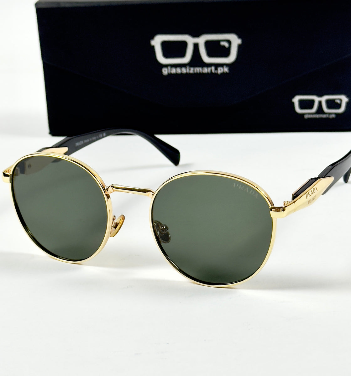 Prada – 56ZS – 54 – Golden Green – Metal – Sunglasses – Unisex
