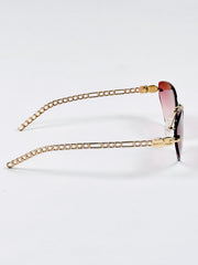 Fendi - 2A386 – 48 – Golden Pink – Metal – Sunglasses – Ladies
